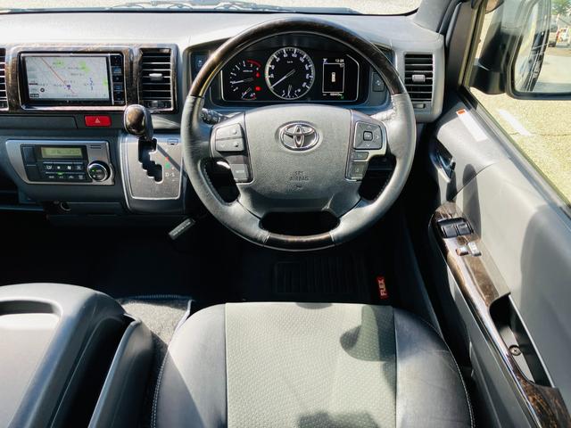 ハイエースバン スーパーGL ダークプライムII 2列シート2/5人乗 セーフティセンス LEDヘッドランプ 両側パワースライドドア デジタルインナーミラー パノラミックビューモニター ナビ 地デジTV ドラレコ前後 ETC ブラック天井 社外AW(39枚目)