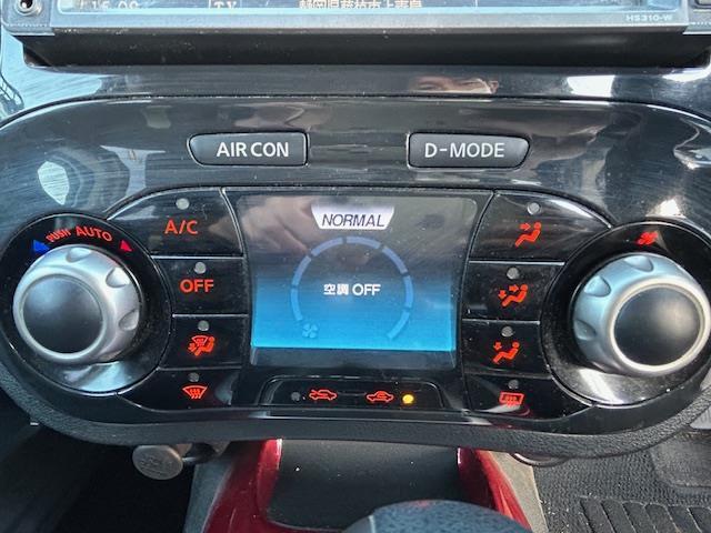 ジューク 15RX 純正メモリナビ ワンセグ Bluetooth スマートキ プッシュスタート 純正フロアマット オートライト(11枚目)