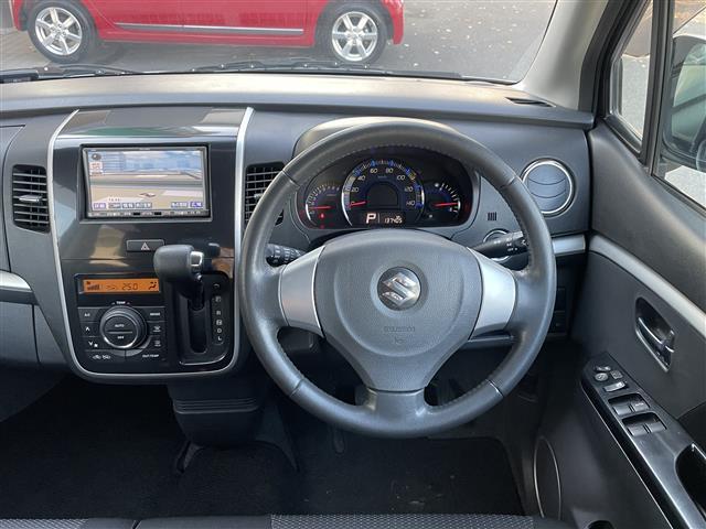 ワゴンRスティングレー X 社外ナビ(AVN558HD)ワンセグTV ETC 革巻きステアリング 電動格納ドアミラー 純正14インチAWスマートキー スペアキー 保証書(8枚目)