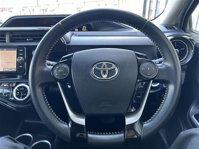 アクア クロスオーバー 衝突軽減 純正ナビ バックカメラ フルセTV ETC 純正16インチAW ハーフレザーシート LEDヘッドライト オートライト プッシュスタート スペアキー(6枚目)