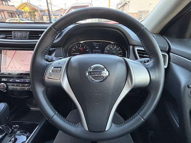 エクストレイル 20X ハイブリッド エマージェンシーブレーキP プッシュスタート・シートヒーター・ビルトインETC・クリアランスソナー・コーナーセンサー・エマージェンシーブレーキ・横滑り防止装置・ルーフレール・純正SDナビ・盗難防止装置・パワーステアリング(9枚目)