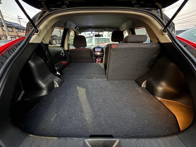 ジューク 15RS タイプV ドラレコ前後 純ナビ フルセグ BT Bカメラ Aライト Pスタート スマートキー 横滑り防止 フォグランプ 純正アルミホイール ウインカーミラー ドアバイザー ヘッドライトレベライザー(28枚目)