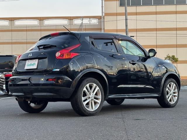 ジューク 15RS タイプV ドラレコ前後 純ナビ フルセグ BT Bカメラ Aライト Pスタート スマートキー 横滑り防止 フォグランプ 純正アルミホイール ウインカーミラー ドアバイザー ヘッドライトレベライザー(34枚目)