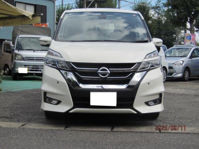 セレナ ハイウェイスター　記録簿　ＡＣ　ＰＳ　ハイブリッド　後席モニター　ＣＶＴ　盗難防止システム　衝突安全ボディ　スマートキー　衝突被害軽減システム　バックカメラ　オートライト　アイドリングストップ（2枚目）