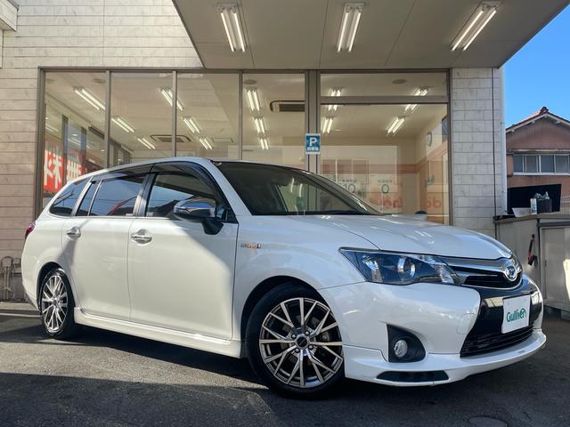 カローラフィールダー ハイブリッドG エアロツアラー・ダブルバイビー 当店買取/禁煙/純正エアロ/TRDFエアロ/純正ナビ/フルセグ/バックカメラ/Bluetooth/SD/CD/DVD/ハーフレザー/社外マフラー/社外16AW/HID/Aライト/ISOFIX(3枚目)