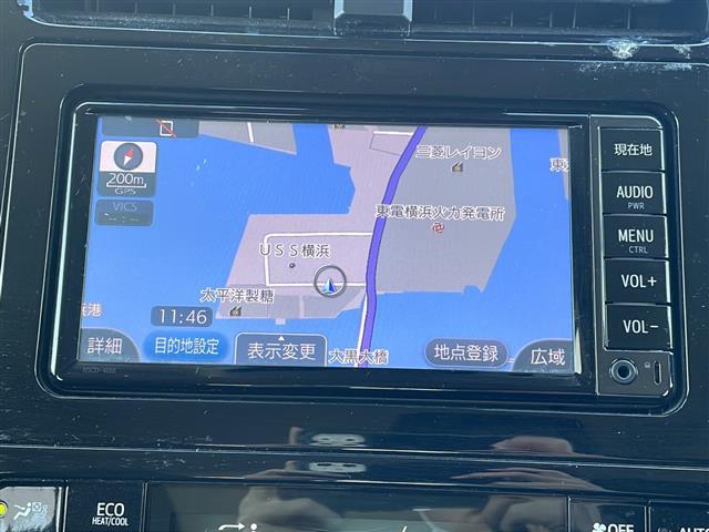プリウス Ｓセーフティプラス　純正ＳＤナビ（Ｂｌｕｅｔｏｏｔｈ，バックカメラ，フルセグＴＶ，ＣＤ，ＤＶＤ）　横滑り防止装置　クルーズコントロール　コーナーセンサー　レーンキープアシスト　ＬＥＤオートライト　オートマチックハイビーム（4枚目）
