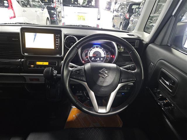 スペーシアカスタム ハイブリッドXS ストラーダナビ フルセグ 両側パワースライドドア バックカメラ ビルトインETC ドラレコ クルコン セーフティサポート LEDヘッドランプ 革巻きステアリング シートヒーター パーソナルテーブル(11枚目)