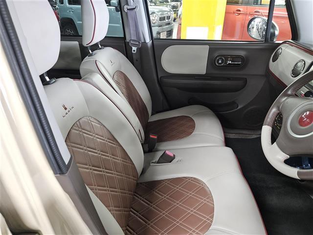 アルトラパン X 禁煙車 バックカメラ HIDヘッドランプ オートライト 純正MOPナビ ワンセグテレビ オートエアコン 革巻きステアリング レザー調シート 純正14インチAW スマートキー プッシュエンジンスタート(7枚目)