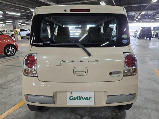 アルトラパン X 禁煙車 バックカメラ HIDヘッドランプ オートライト 純正MOPナビ ワンセグテレビ オートエアコン 革巻きステアリング レザー調シート 純正14インチAW スマートキー プッシュエンジンスタート(12枚目)