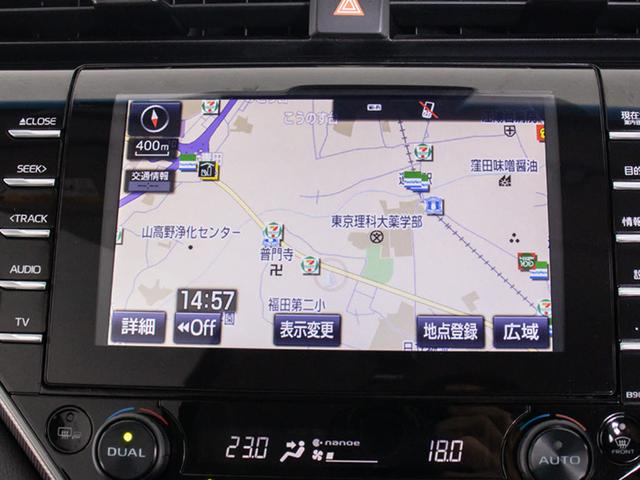 カムリ ＷＳレザーパッケージ　（禁煙）（セーフティセンス）（プリクラッシュ）（レーダークルーズ）（ＬＤＡ）（クリアランスソナー）（黒本革）（シートヒーター）（ＬＥＤヘッドライト）（メーカーオプションＳＤナビ）（Ｂｌｕｅｔｏｏｔｈ）（6枚目）