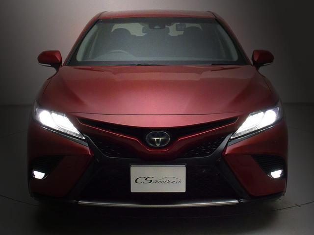 カムリ ＷＳレザーパッケージ　（禁煙）（セーフティセンス）（プリクラッシュ）（レーダークルーズ）（ＬＤＡ）（クリアランスソナー）（黒本革）（シートヒーター）（ＬＥＤヘッドライト）（メーカーオプションＳＤナビ）（Ｂｌｕｅｔｏｏｔｈ）（19枚目）