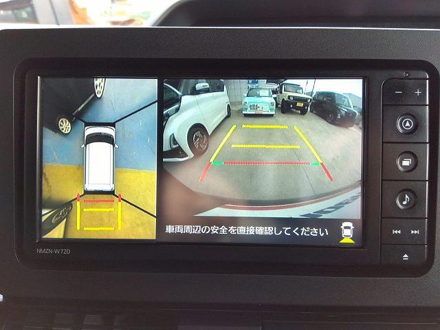 タント カスタムＲＳ　ターボ☆純正ナビ☆フルセグ☆Ｂｌｕｅｔｏｏｔｈ☆両側電動スライドドア☆全方位モニター☆衝突軽減ブレーキ☆車線逸脱警報☆ＬＥＤヘッドライト☆フォグ☆スーパースライドシート☆ハーフレザーシート（3枚目）