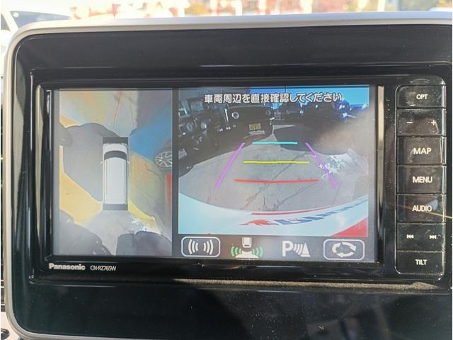 スペーシアカスタム ハイブリッドXS 禁煙車 純正ナビ 全方位モニター 純正前後ドライブレコーダー Bluetooth フルセグTV DVD再生 シートヒーター ハーフレザーシート リアパーキングセンサー ヘッドアップディスプレイ(4枚目)