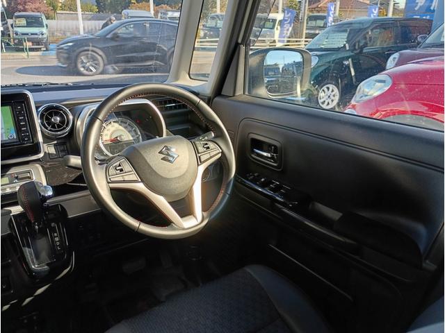 スペーシアカスタム ハイブリッドXS 禁煙車 純正ナビ 全方位モニター 純正前後ドライブレコーダー Bluetooth フルセグTV DVD再生 シートヒーター ハーフレザーシート リアパーキングセンサー ヘッドアップディスプレイ(10枚目)