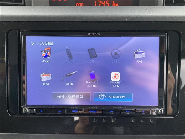 X S KENWOODナビ CD Bluetooth バックカメラ ETC 片側パワースライドドア 前後コーナーセンサー スマートキー プッシュスタート 衝突軽減ブレーキ オートライト サンシェード(7枚目)