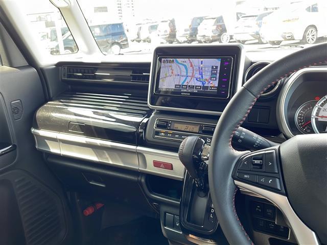 スペーシアカスタム ハイブリッドＸＳ　禁煙車　ＫＥＮＷＯＯＤナビ　ＭＤＶ－Ｚ９０４Ｗ　ＤＴＶ　ＣＤ　ＤＶＤ　ＢＴ　バックカメラ　ビルトインＥＴＣ　両側パワースライドドア　前方ドライブレコーダー　衝突軽減システム　アイドリングストップ（14枚目）