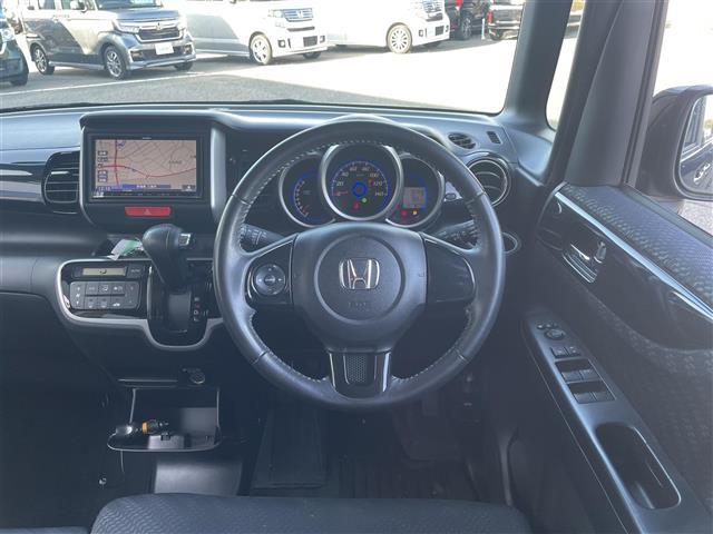 N-BOXカスタム G SSパッケージ 社外メモリナビ:NR-MZ03 バックカメラ 両側パワースライドドア 前方ドライブレコーダー ステアリングスイッチ ETC 保証書 取扱説明書(27枚目)