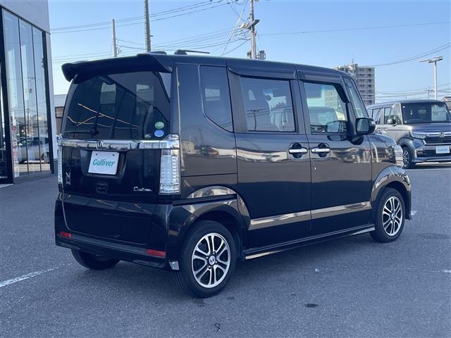 N-BOXカスタム G SSパッケージ 社外メモリナビ:NR-MZ03 バックカメラ 両側パワースライドドア 前方ドライブレコーダー ステアリングスイッチ ETC 保証書 取扱説明書(35枚目)