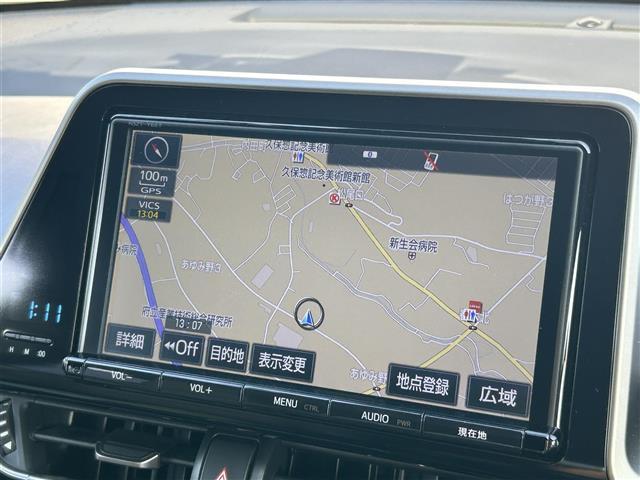 C-HR G 純正9型ナビ 追従クルーズコントロール シートヒーター レザーシート クリアランスソナー ドライブレコーダー ビルトインETC LEDライト オートマチックハイビーム バックカメラ 純正アルミ(5枚目)