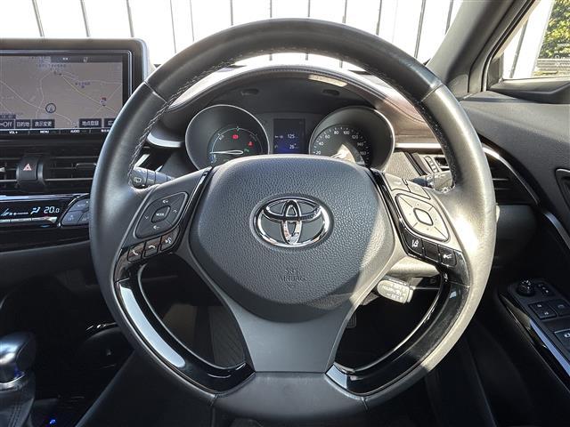 C-HR G 純正9型ナビ 追従クルーズコントロール シートヒーター レザーシート クリアランスソナー ドライブレコーダー ビルトインETC LEDライト オートマチックハイビーム バックカメラ 純正アルミ(19枚目)