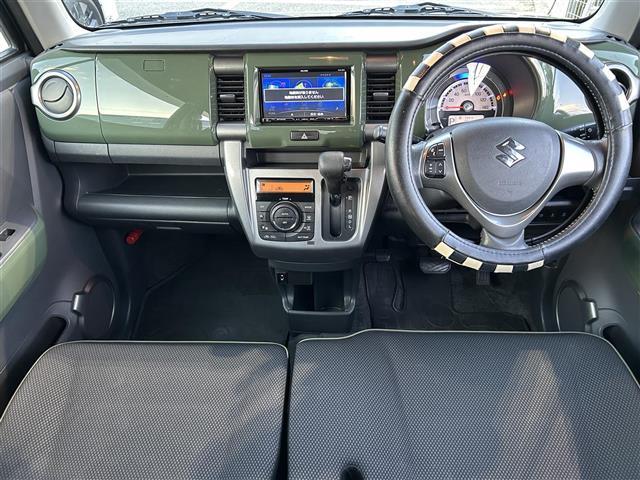 ハスラー Jスタイル 社外ナビ フルセグTV CD/DVD バックモニター 衝突軽減 前席シートヒーター アイドリングストップ 純正アルミホイール オートライト 純正フロアマット プッシュスタート スマートキー ETC(2枚目)