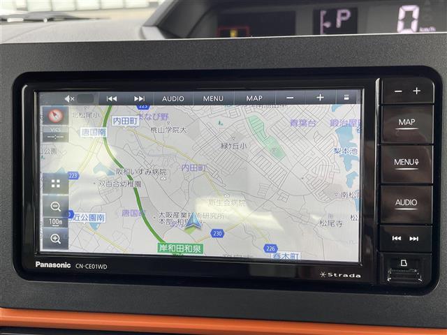 タント ファンクロスターボ　社外ナビ　全方位カメラ　両側パワースライドドア　シートヒーター　ルーフレール　純正フロアマット　コーナーセンサー　純正１５インチＡＷ　ブレーキホールド　電子パーキング　スペアキー　保証書・取説　ＬＥＤ（4枚目）