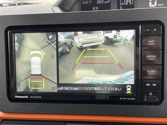 タント ファンクロスターボ　社外ナビ　全方位カメラ　両側パワースライドドア　シートヒーター　ルーフレール　純正フロアマット　コーナーセンサー　純正１５インチＡＷ　ブレーキホールド　電子パーキング　スペアキー　保証書・取説　ＬＥＤ（5枚目）