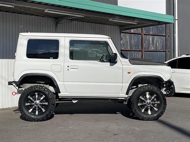 ジムニー XL 純正8型ナビフルセグTV 社外16インチアルミ BFグッドリッチM/T リフトアップ ラテラルロッド 社外ボンネット 社外マフラー 社外前後バンパー 社外グリル 社外テール 社外オーバーフェンダー(38枚目)