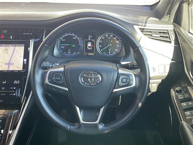 ハリアーハイブリッド エレガンス 4WD 純正9型ナビフルセグTV Weds20インチアルミ 社外エアロ ハーフレザーシート ドライブレコーダー プッシュスタート スマートキー パワーシート(14枚目)