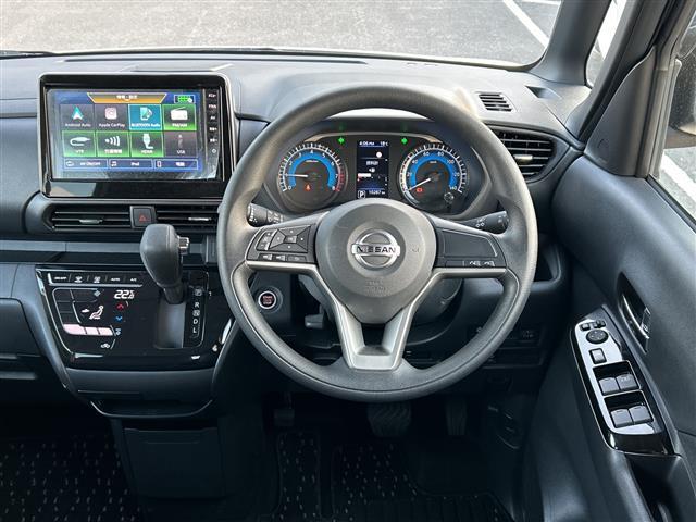 ルークス ハイウェイスター X 純正9インチディスプレイオーディオ 片側パワースライドドア 全方位カメラ ETC 前後ドライブレコーダー エマージェンシーブレーキ 車線逸脱警報 コーナーセンサー 純正14インチAW LED(4枚目)