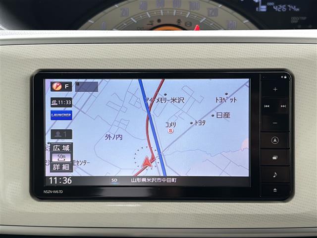 ムーヴキャンバス Ｘリミテッド　ＳＡＩＩ　スマートアシスト／両側Ｐスラ／純正ナビ／コーナーセンサー／横滑り防止装置／バックカメラ／オートライト／ステアリングスイッチ／純正フロアマット／電動格納ミラー／スマートキー×２／エンジンスタ（3枚目）