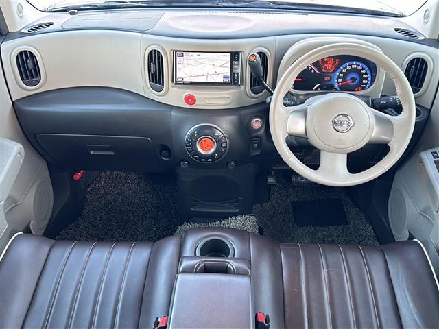 キューブ コダワリセレクション 禁煙車/アイドリングストップ/社外SDナビ/AM/FM/TV/CD/DVD/SD/IPOD/純正フロアマット/レザーシート/オートライト/電動格納ミラー/フォグランプ(42枚目)