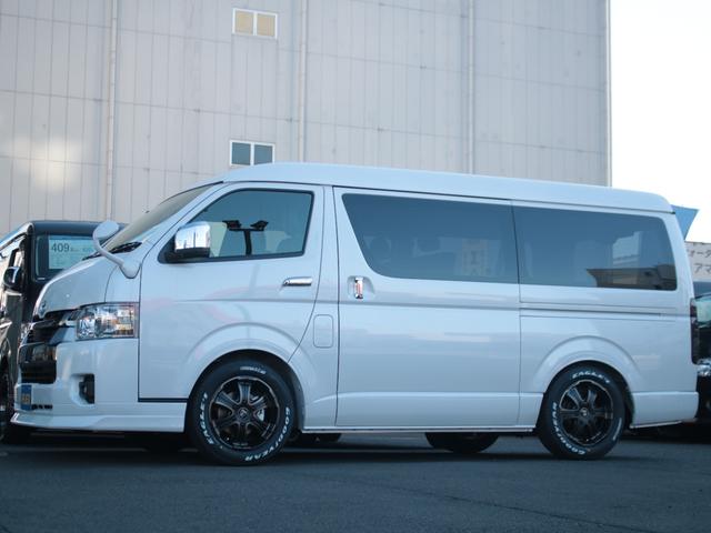 スーパーGL ダークプライムII パワースライドドア デジタルインナーミラー ローダウン ベットキットType2 バルベロディープス17インチアルミ グッドイヤーナスカータイヤ アルティメットテールランプ フロントスポイラー 車中泊可(40枚目)