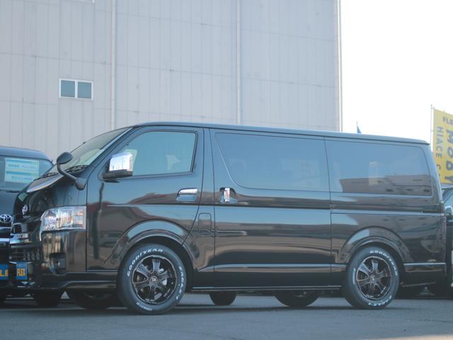スーパーGL ダークプライムII デジタルインナーミラー パワースライドドア パノラミックビューモニター 車中泊 ベットキット フロントスポイラー オーバーフェンダー アルティメットテールランプ バルベロディープスAW ナスカータイヤ(35枚目)