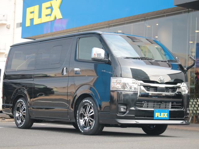 スーパーGL ダークプライムII デジタルインナーミラー 小窓付き パノラミックビューモニター ローダウン Delf02アルミ ナスカータイヤ フロントスポイラー オーバーフェンダー 煌ブラックLEDテール ダークプライム アウトドア(44枚目)