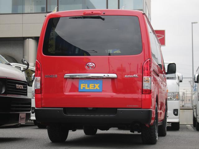 ロングスーパーGL 丸目フェイスチェンジ 丸目キット TOYOTAマーク マットブラック塗装 アルミホイール オープンカントリータイヤ 寒冷地仕様 デジタルインナーミラー パノラミックビューモニター レッド シートカバー(55枚目)