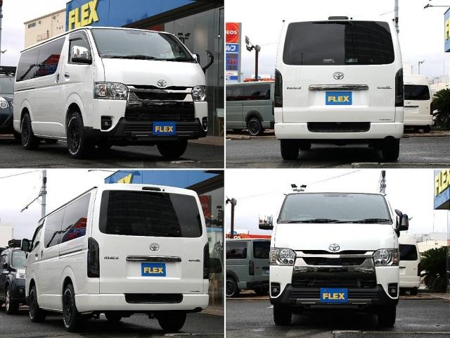 ハイエースバン スーパーGL ダークプライムII オフロード 新品タイヤ 新品アルミホイール BIG-Xパーフェクトフィット ETC2.0 ドラレコ有 フロアマット ルーフスピーカー アームレスト フロントスポイラー LEDテールランプ ベッドキット(16枚目)