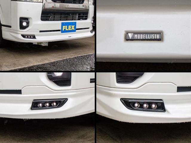ハイエースバン スーパーGL ダークプライムII 買取直販 足回り強化パーツ ディーゼル 4WD ナビ付 前後ドラレコ パノラミックビューモニター 両側パワースライドドア デジタルインナーミラー LEDテールランプ アルミホイール モデリスタ エアロ(12枚目)