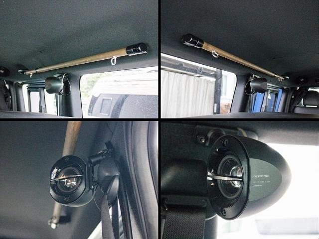 ハイエースバン スーパーGL ダークプライムII ロングボディ 二段ベッド パナソニックナビ パイオニアフリップダウンモニター 社外デジタルインナーミラー TRD オフロードバンパー マッドフラップ ETC アルミホイール 強化スタビライザー サテライトスピーカー(9枚目)