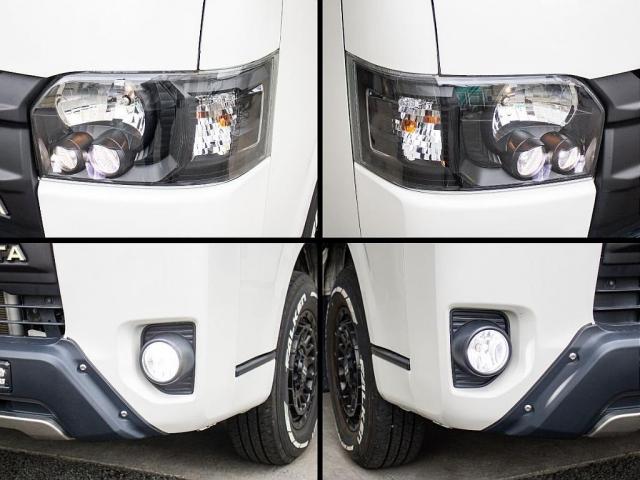 ハイエースバン スーパーGL ダークプライムII ロングボディ 二段ベッド パナソニックナビ パイオニアフリップダウンモニター 社外デジタルインナーミラー TRD オフロードバンパー マッドフラップ ETC アルミホイール 強化スタビライザー サテライトスピーカー(13枚目)