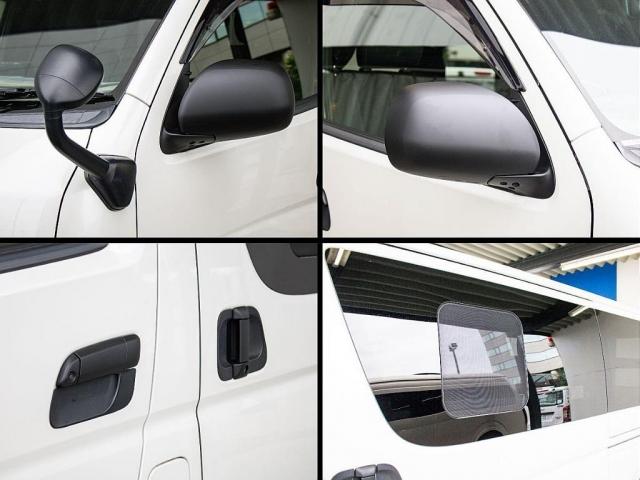 ハイエースバン スーパーGL ダークプライムII ロングボディ 二段ベッド パナソニックナビ パイオニアフリップダウンモニター 社外デジタルインナーミラー TRD オフロードバンパー マッドフラップ ETC アルミホイール 強化スタビライザー サテライトスピーカー(14枚目)