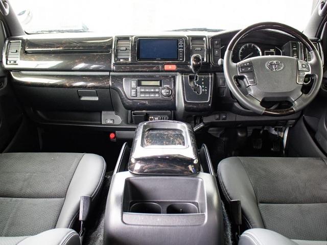 ハイエースバン スーパーGL ダークプライムII アルパインナビ ETC2.0 前後ドラレコ付 デジタルインナーミラー 両側パワスラ ローダウン オバフェン アルミホイール ヨコハマパラダ CRS フロントスポイラー ベッドキット LEDテールランプ(2枚目)