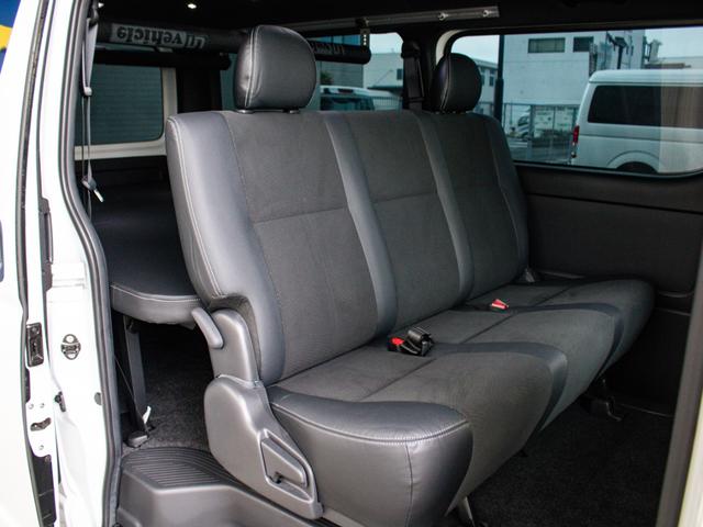 ハイエースバン スーパーGL ダークプライムII アルパインナビ ETC2.0 前後ドラレコ付 デジタルインナーミラー 両側パワスラ ローダウン オバフェン アルミホイール ヨコハマパラダ CRS フロントスポイラー ベッドキット LEDテールランプ(35枚目)