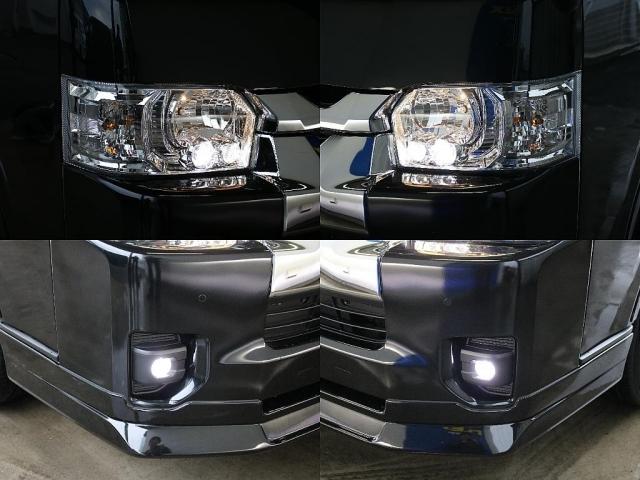 ハイエースワゴン GL BIG-Xナビ ETC2.0付 フリップダウン ルースピ アームレスト サイドバー LEDルームランプ フロントスポイラー オバフェン バルベロアルミホイール ナスカータイヤ ローダウン LEDテール(15枚目)