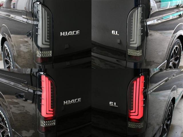 ハイエースワゴン GL BIG-Xナビ ETC2.0付 フリップダウン ルースピ アームレスト サイドバー LEDルームランプ フロントスポイラー オバフェン バルベロアルミホイール ナスカータイヤ ローダウン LEDテール(18枚目)