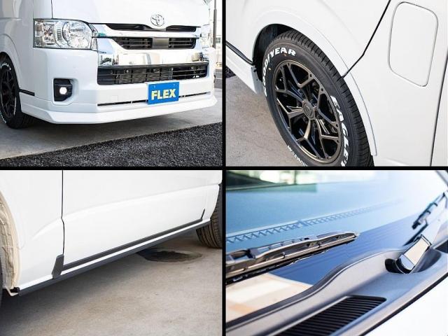 ハイエースワゴン ＧＬ　ＢＩＧ－Ｘナビ　ＥＴＣ２．０　フリップダウン　ルースピ　ローダウン　フロントスポイラー　オバフェン　アヴェスト　ウィンカーミラー　インパネ　シートカバー　エアバック　フローリング　ベッドキット　ＬＥＤ（17枚目）