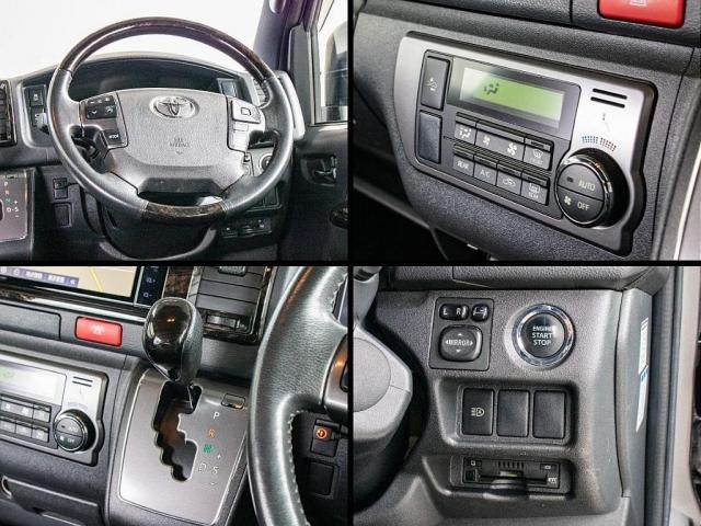 ハイエースバン スーパーGL ダークプライムII ガンメタリック カロッツェリアナビ ETC2.0付 バックカメラ 前後ドラレコ アルミホイール ヨコハマパラダ スポイラー オバフェン LEDテール ローダウン ストスパ ハイマウント ベッドキット付(3枚目)