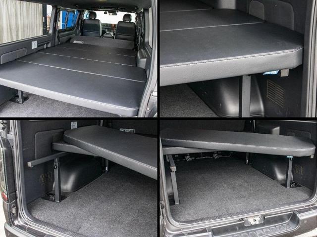 ハイエースバン スーパーGL ダークプライムII ガンメタリック カロッツェリアナビ ETC2.0付 バックカメラ 前後ドラレコ アルミホイール ヨコハマパラダ スポイラー オバフェン LEDテール ローダウン ストスパ ハイマウント ベッドキット付(10枚目)