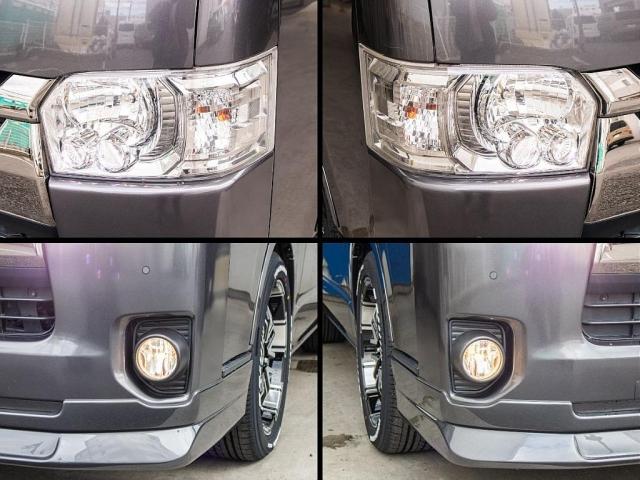 ハイエースバン スーパーGL ダークプライムII ガンメタリック カロッツェリアナビ ETC2.0付 バックカメラ 前後ドラレコ アルミホイール ヨコハマパラダ スポイラー オバフェン LEDテール ローダウン ストスパ ハイマウント ベッドキット付(13枚目)