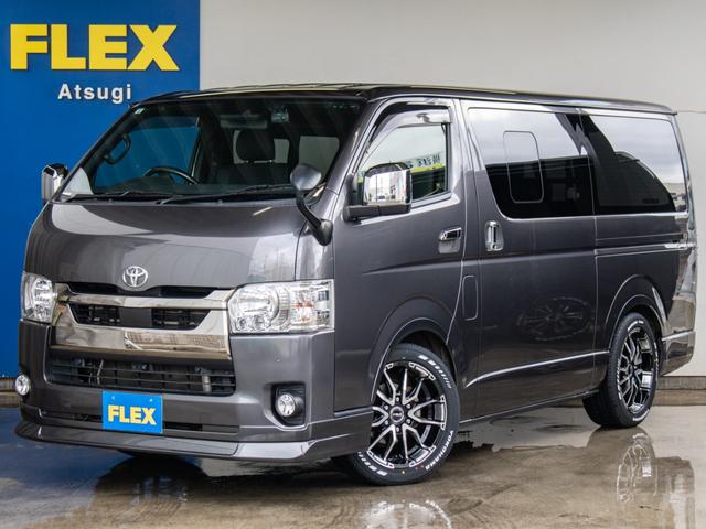 ハイエースバン スーパーGL ダークプライムII ガンメタリック カロッツェリアナビ ETC2.0付 バックカメラ 前後ドラレコ アルミホイール ヨコハマパラダ スポイラー オバフェン LEDテール ローダウン ストスパ ハイマウント ベッドキット付(21枚目)